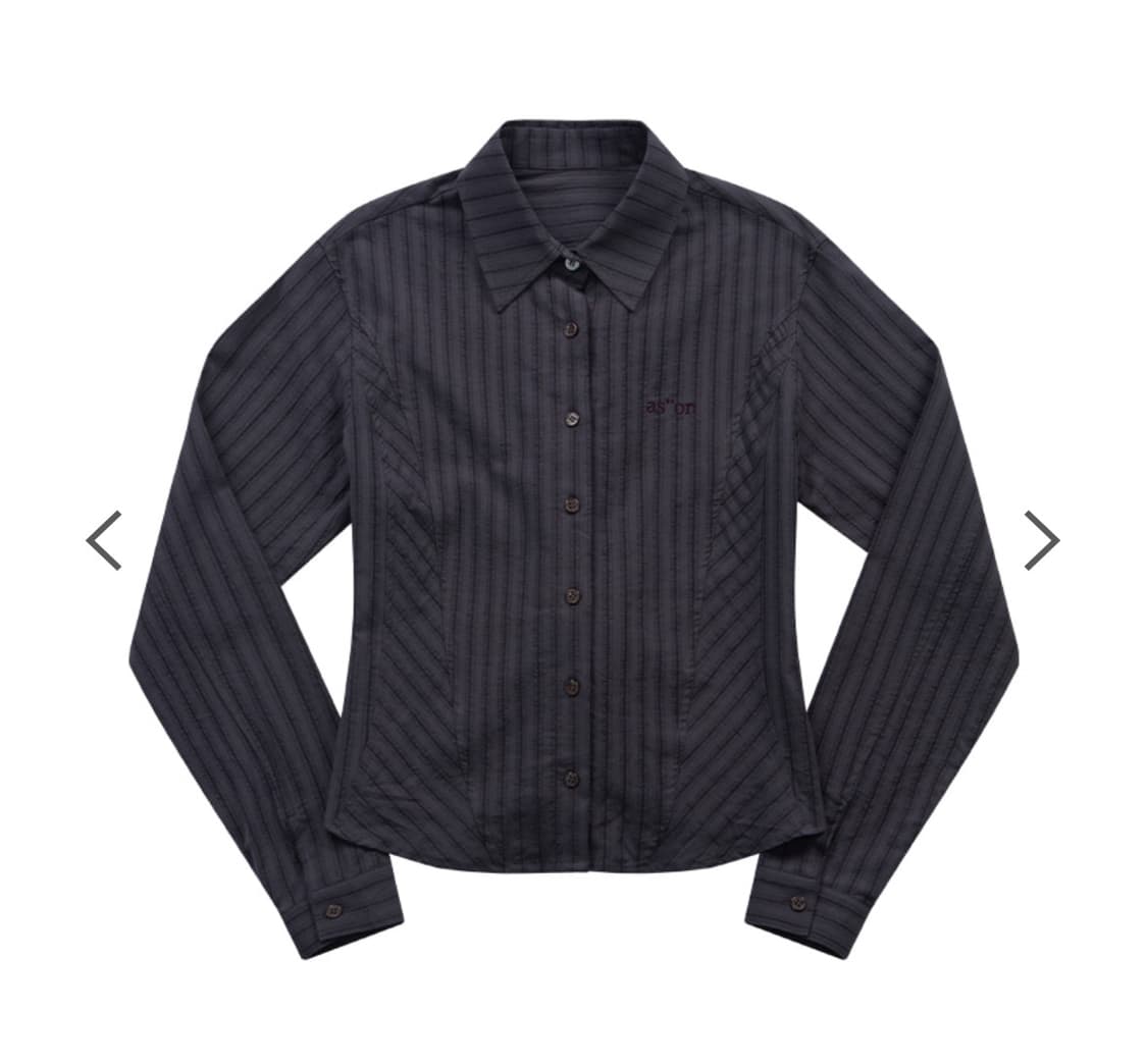 애즈온 NIKO CORSET SHIRT / DARK-PURPLE 상품이미지1