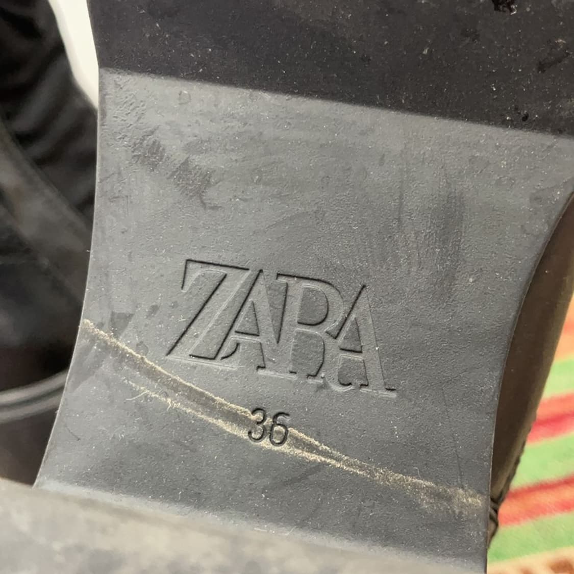 자라 ZARA 러그솔 레더 앵클 부츠 235 X01650 상품이미지6