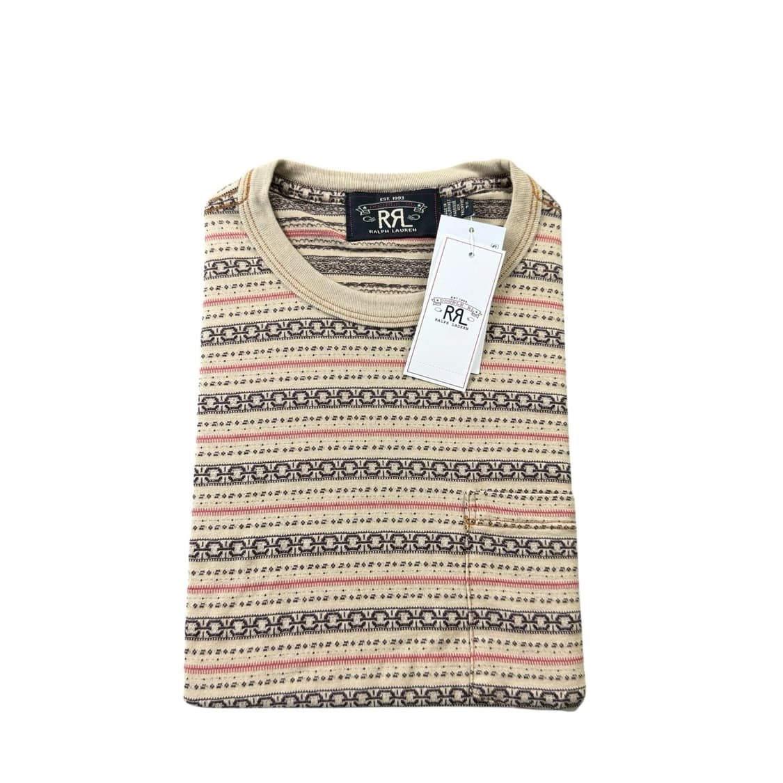 RRL 더블알엘 스트라이프 자카드 포켓 티셔츠 상품이미지1