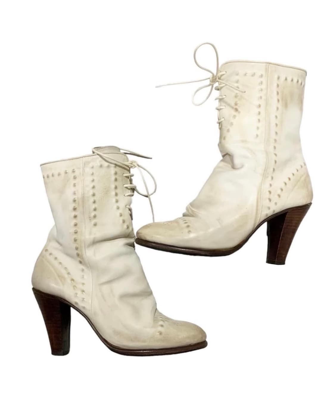 미하라 야스히로 빈티지 레이스업 가죽 부츠 상품이미지1