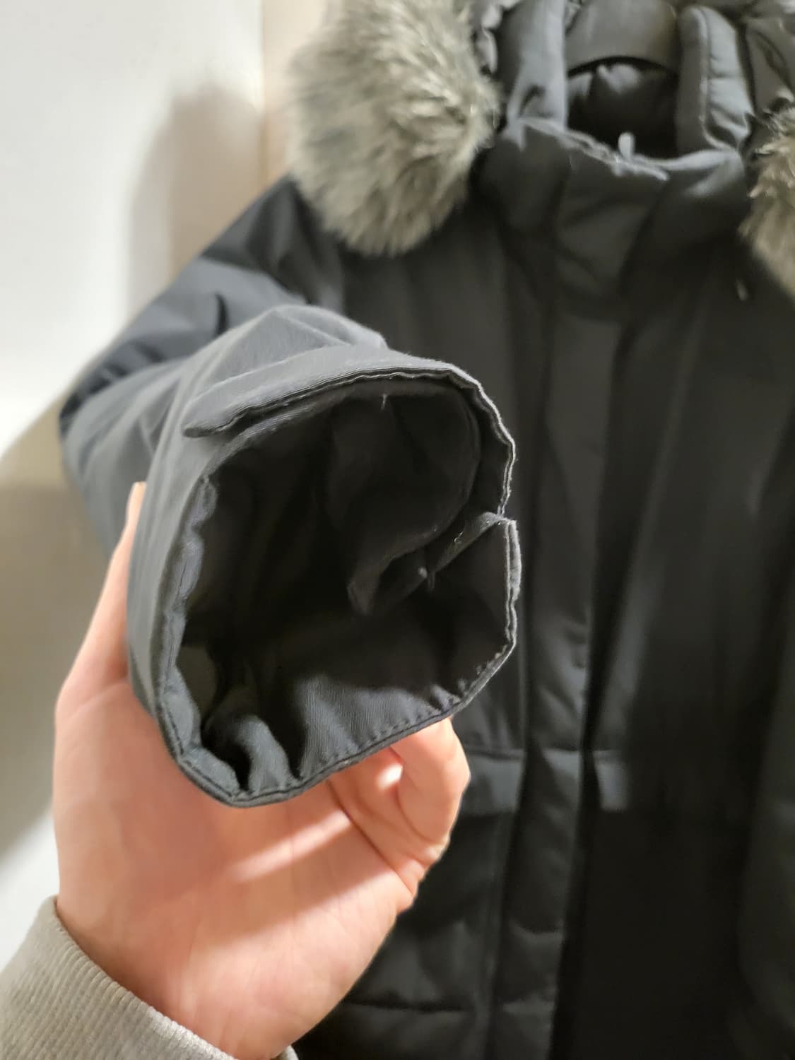 노스페이스 블랙 여성 롱패딩 상품이미지4