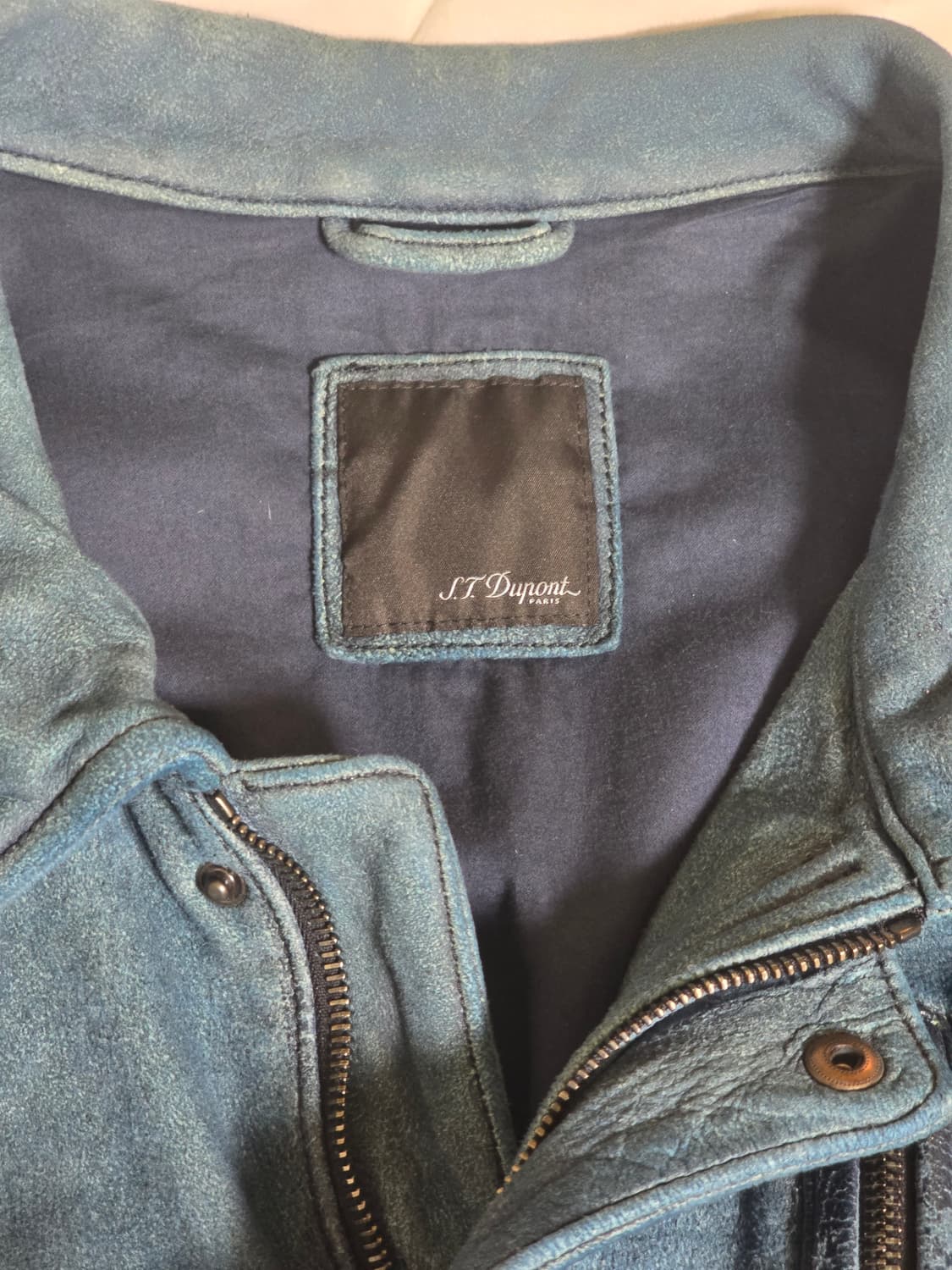 듀퐁(S.T. Dupont) 최고급 블루종 가죽자켓 데님스타일 상품이미지7