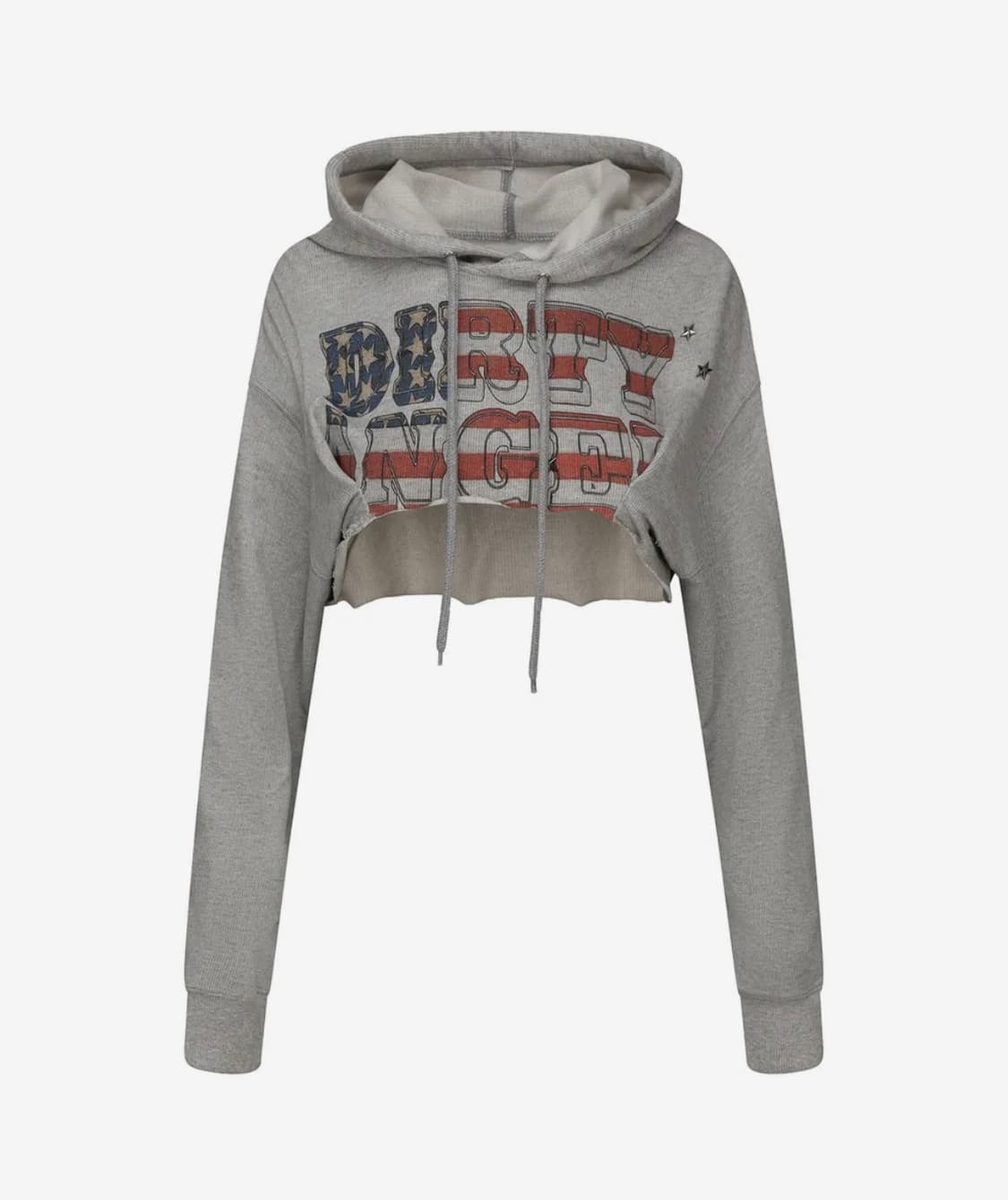 Glitter Flag Crop Hoodie 상품이미지1