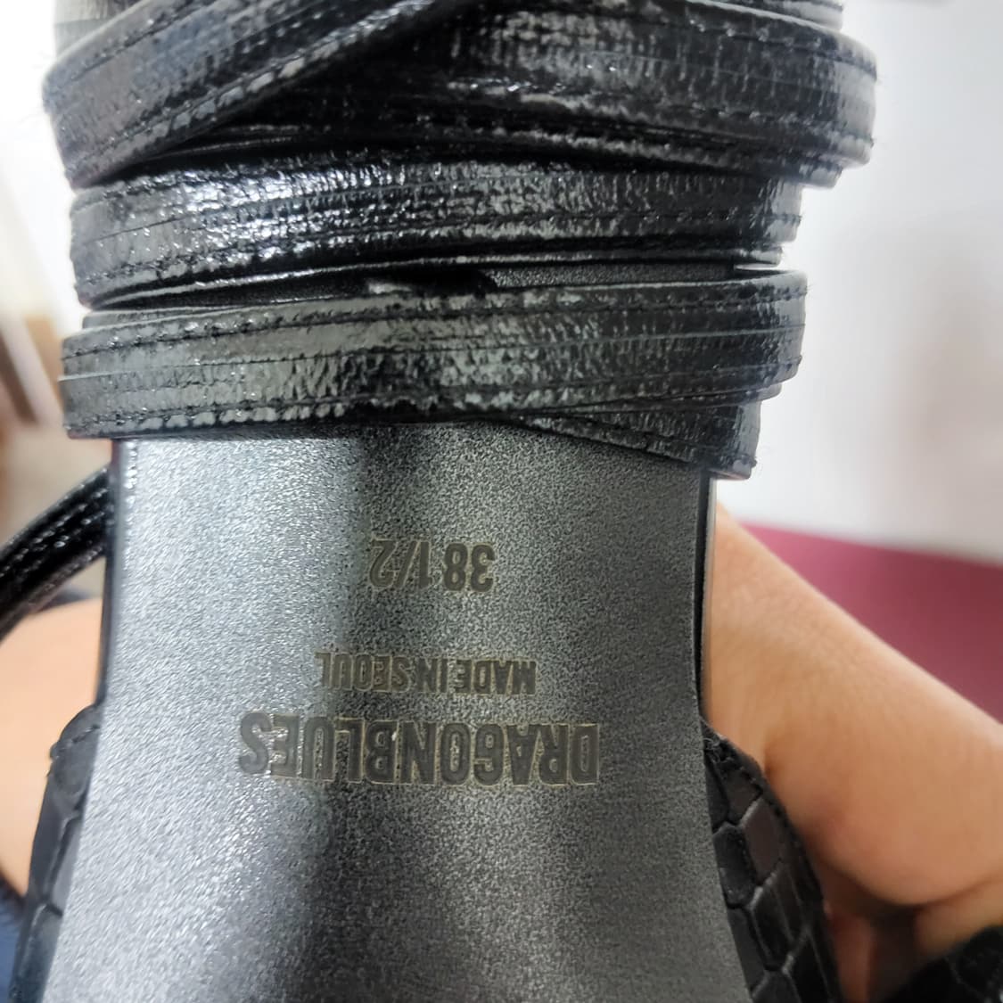 새상품 오르 orr 드레곤블루스 스퀘어 뮬 엘리게이터 38.5 255 상품이미지10