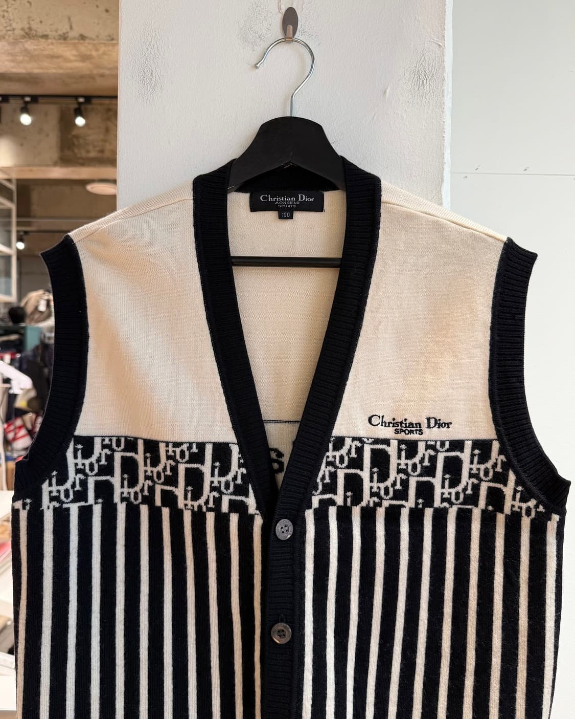 크리스찬 디올 몬슈어 스포츠 베이지 오블리크 니트 베스트  상품이미지3