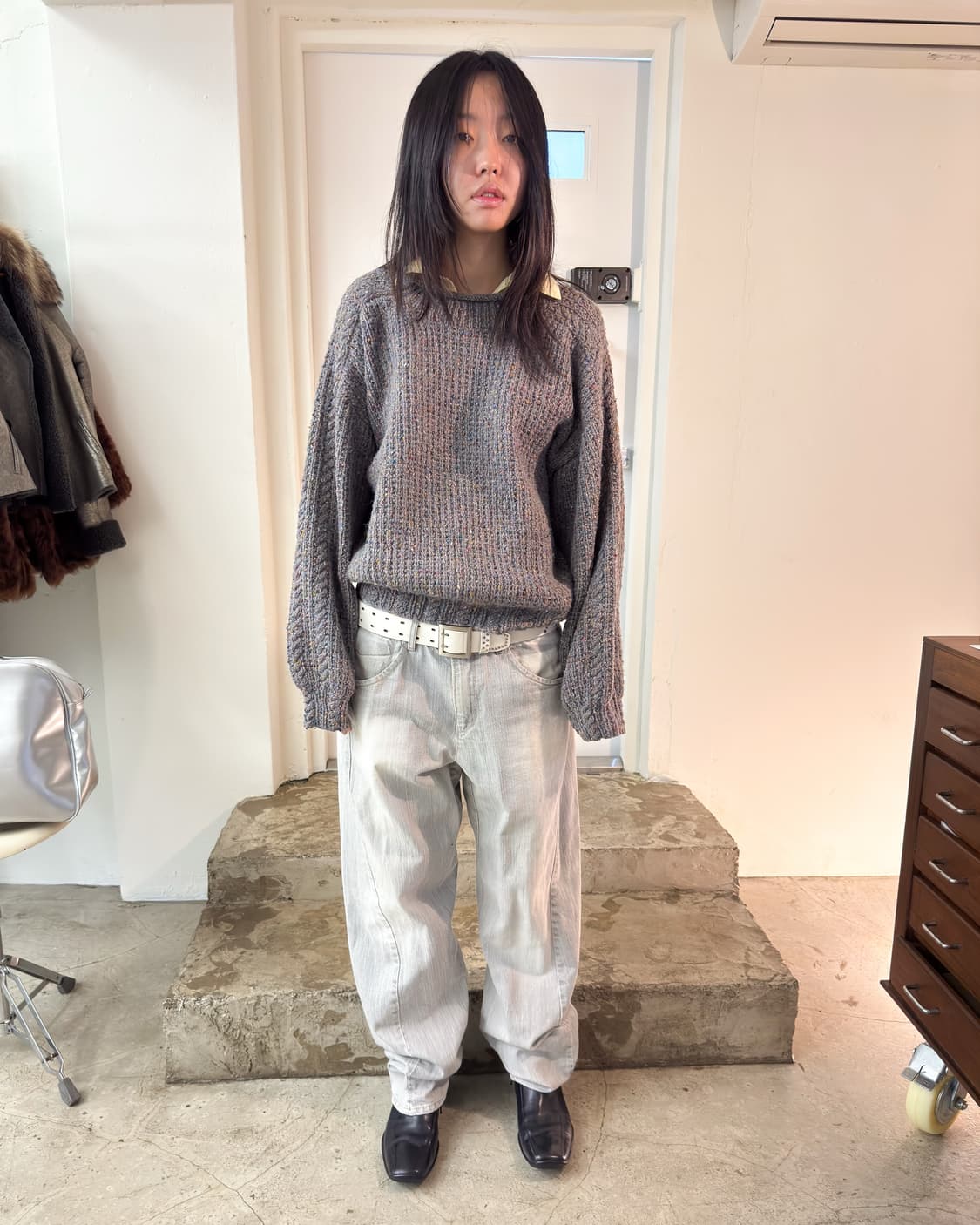 Inverallan Hand Knit  Heavy Wool Sweater 상품이미지1