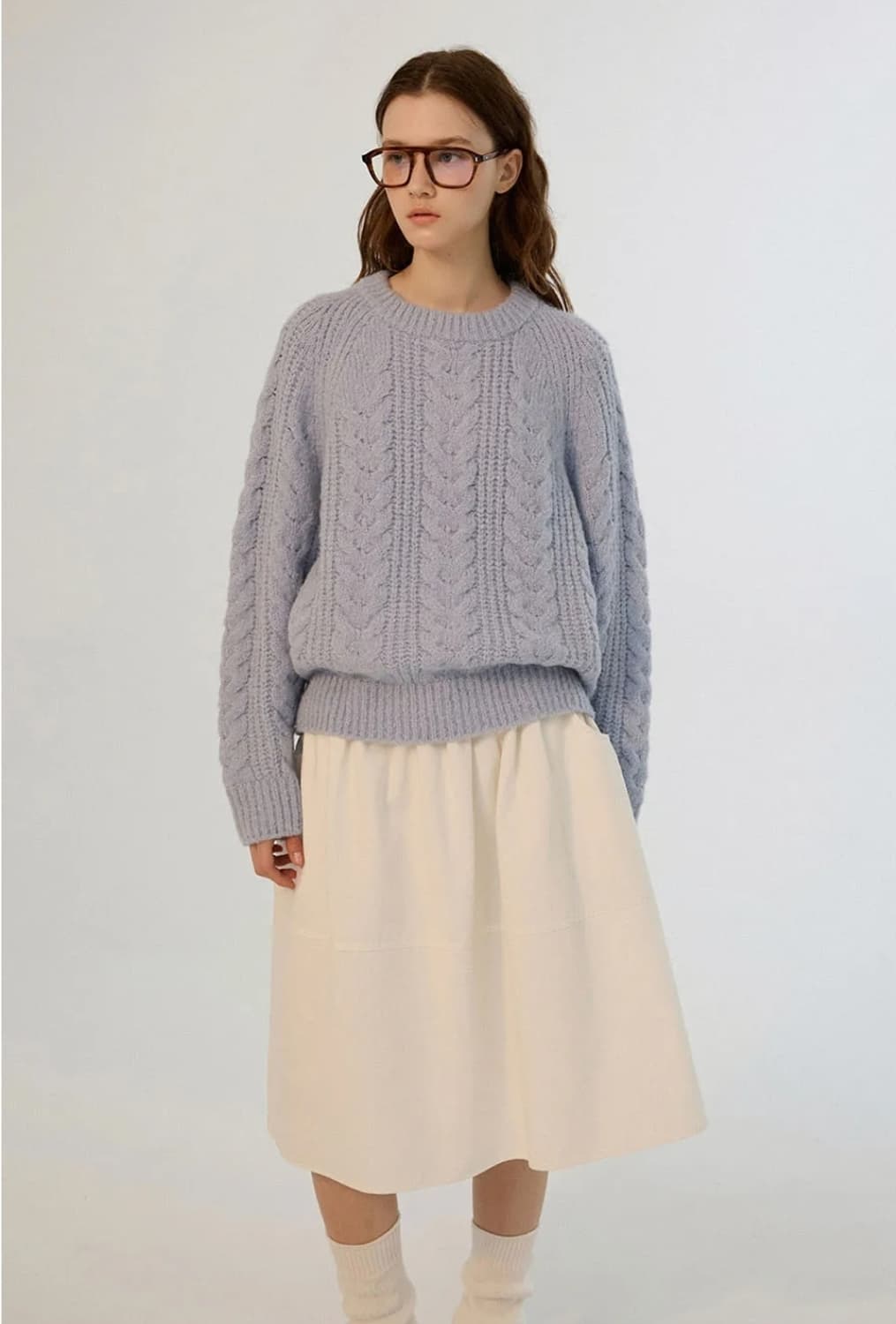 [새상품] 썸웨어버터 알파카 케이블 니트 스웨터 상품이미지5