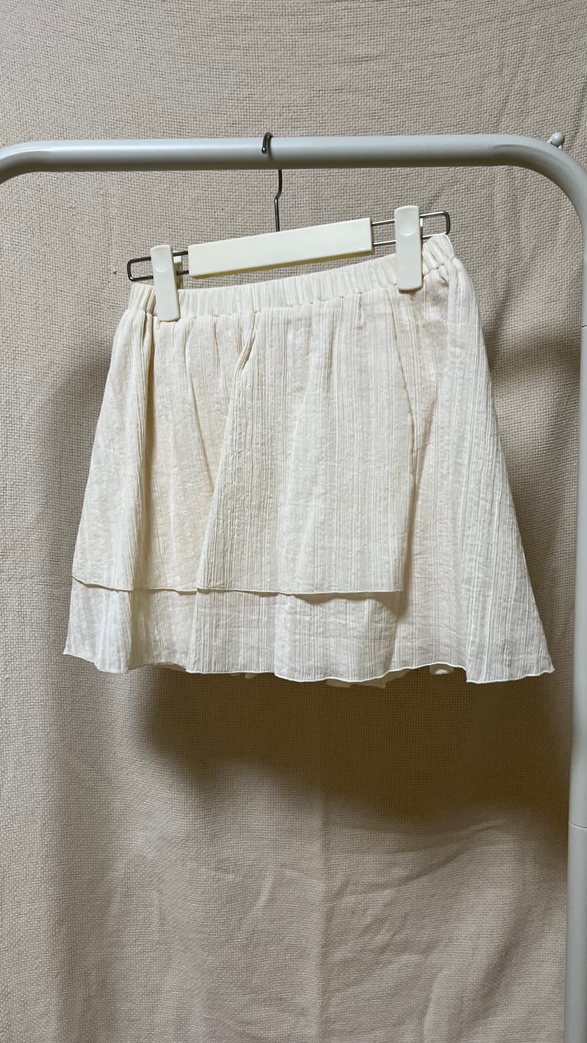 타낫 랩 미니스커트(크림) 상품이미지2