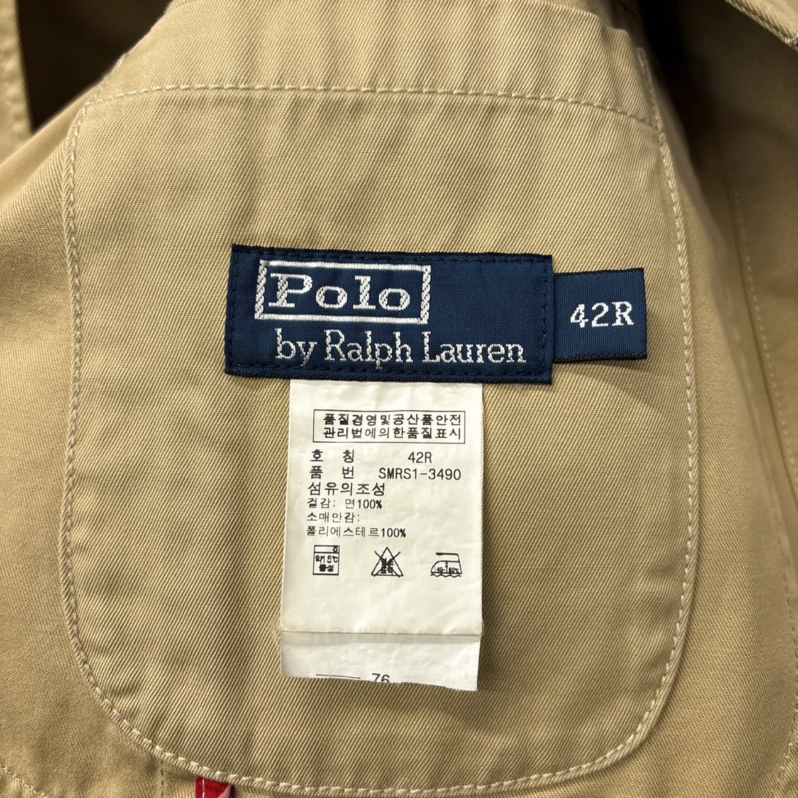 90s 폴로 랄프로렌 코튼트윌 스티치라인 블레이저 자켓 N1225 상품이미지10