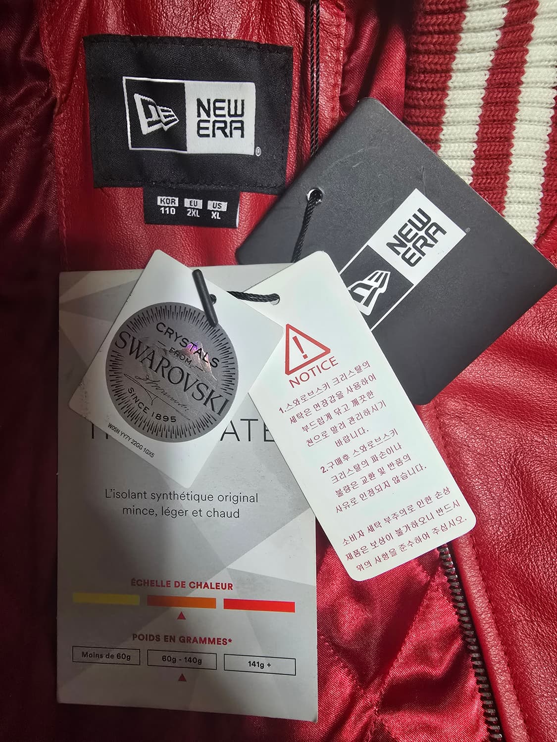 뉴에라X스와로브스키(2XL)천연소가죽(RED)색상 상품이미지7
