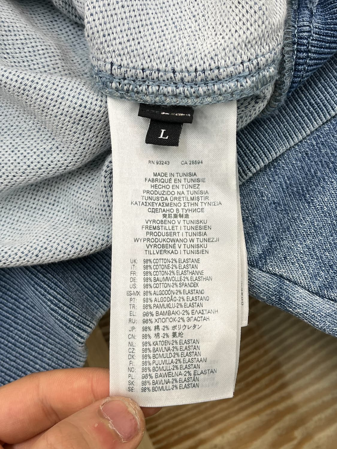 디젤 D-UM-RIB 트랙 데님 후드티 상품이미지7