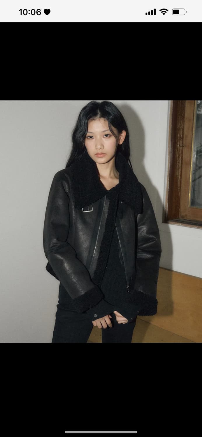 헬레네파리스 피티드 스웨이드 무스탕 os 상품이미지1