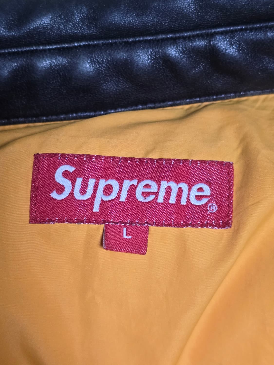 슈프림 레더 카라 패딩 상품이미지4