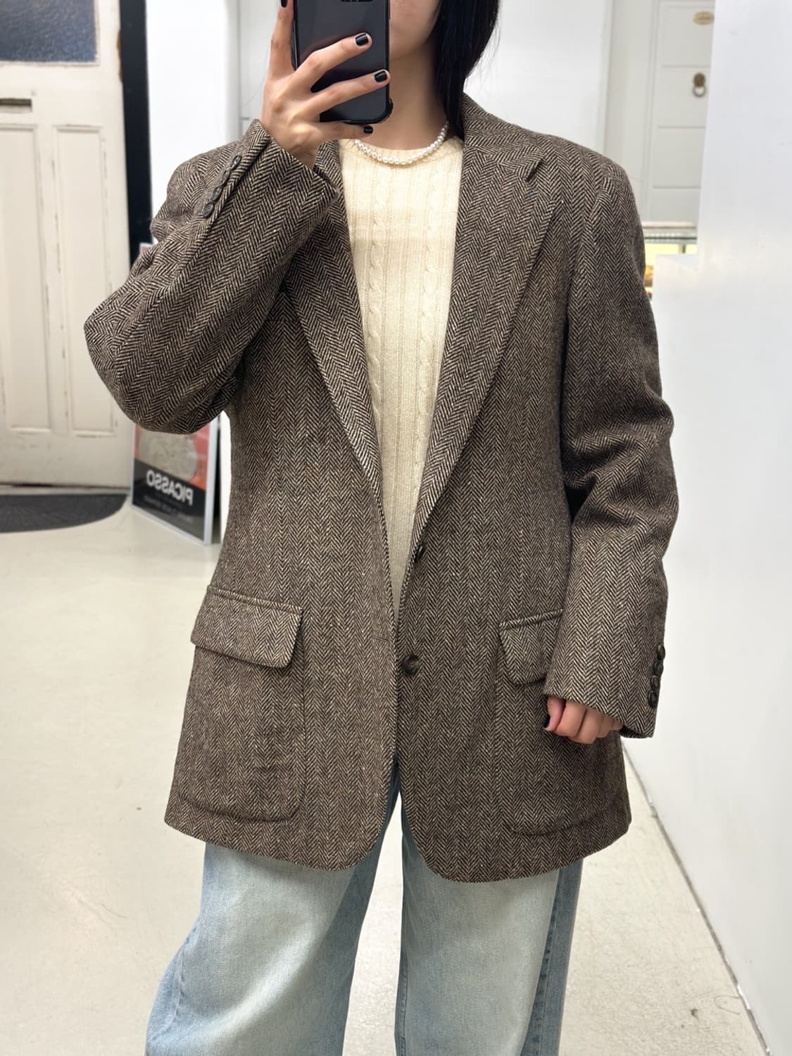 Donegal tweed herringbone jack 상품이미지2