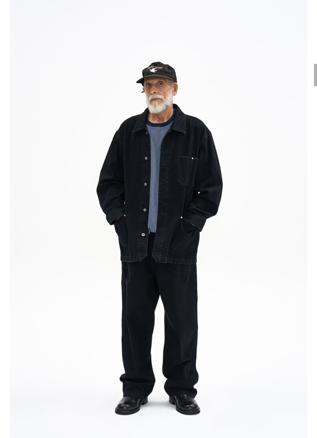 파르티멘토 M-35 워시드 블랙 데님 팬츠 상품이미지1