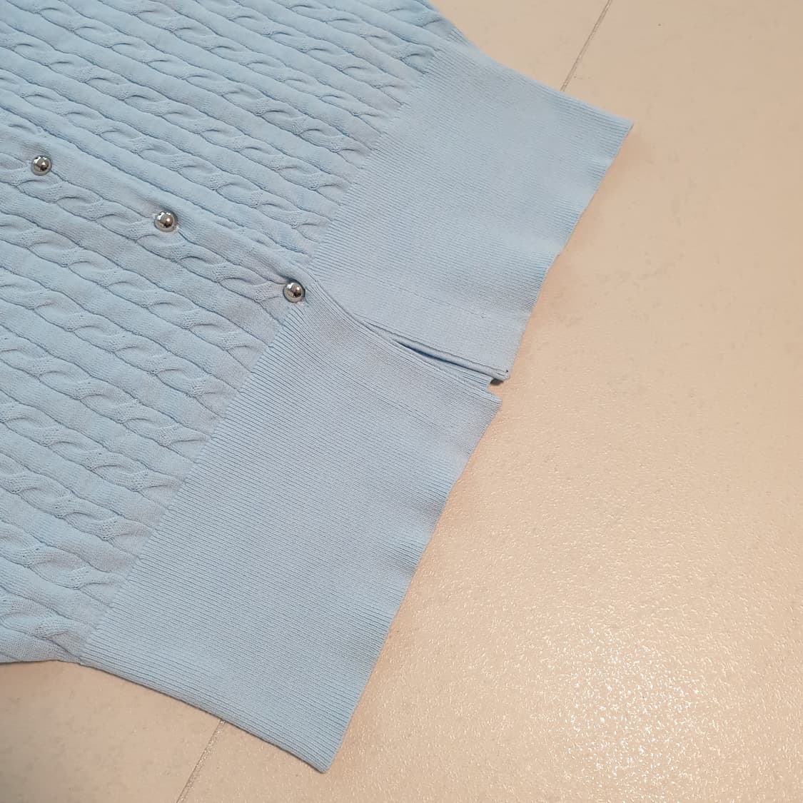 제네럴아이디어 케이블 반팔가디건 상품이미지9