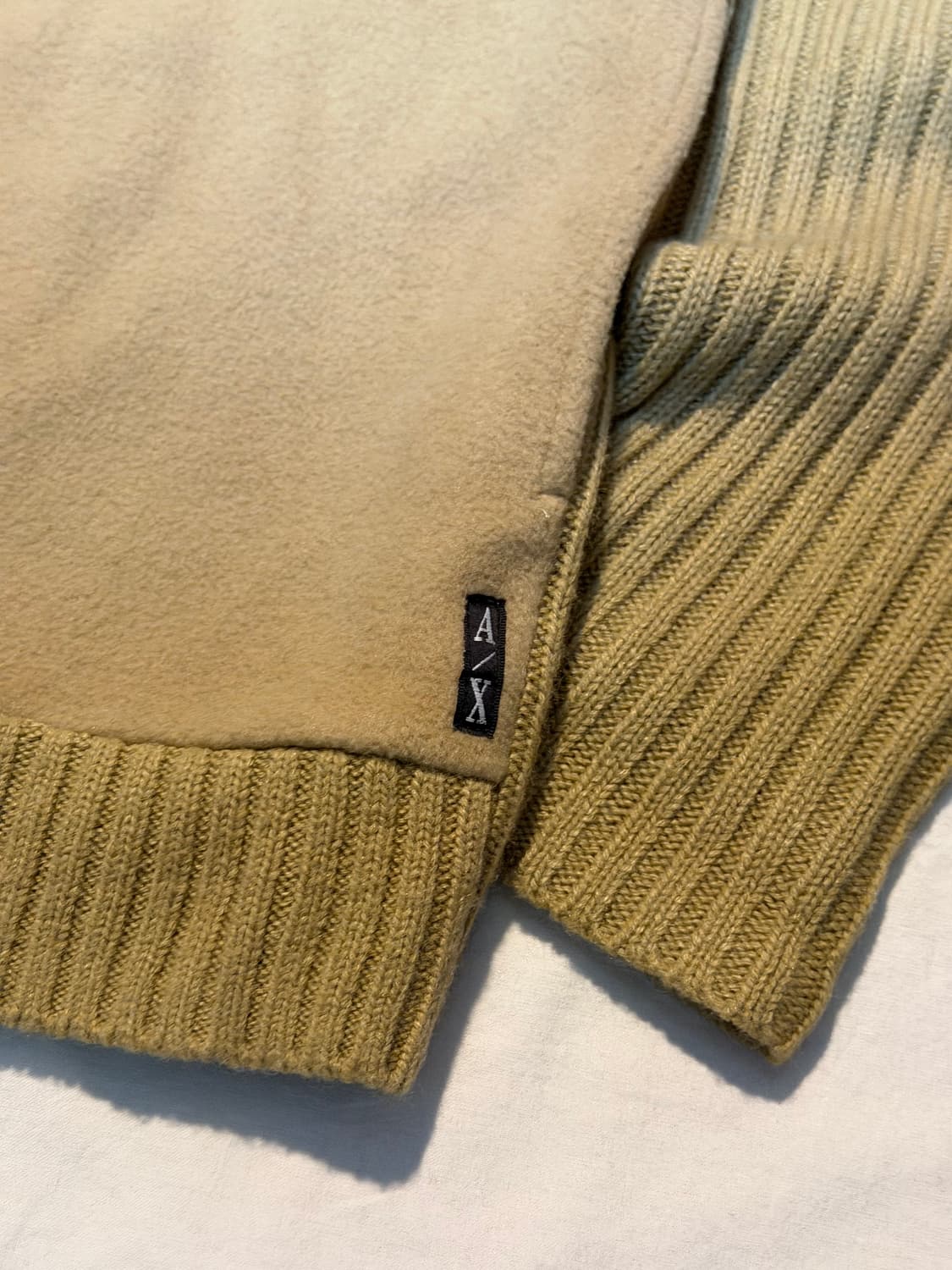 아르마니 익스체인지 니트 집업 자켓 베이지 상품이미지2
