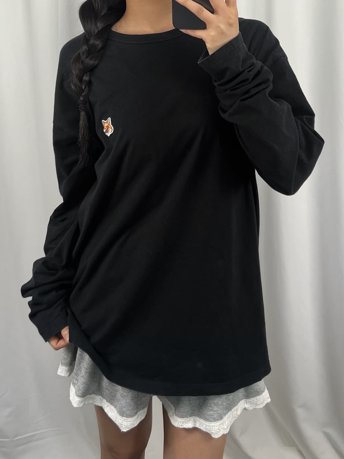 메종키츠네 폭스 헤드 롱슬리브 상품이미지2
