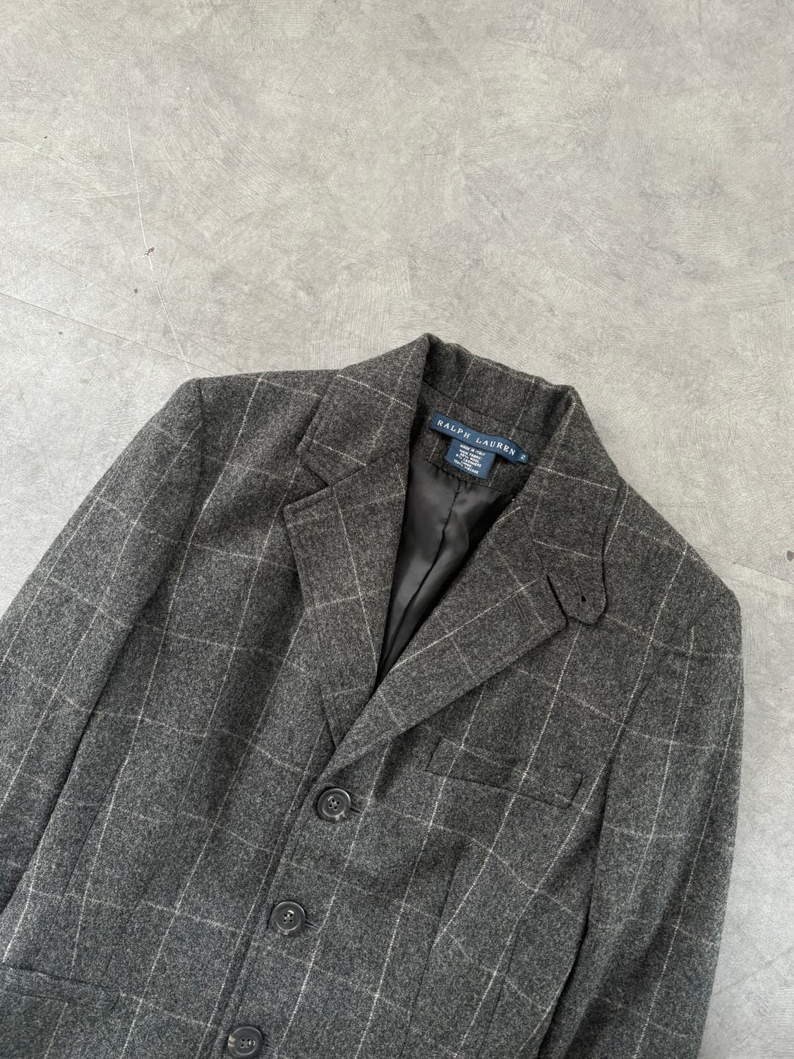 Ralph Lauren 랄프로렌 차콜 체크 울 블레이저 상품이미지6