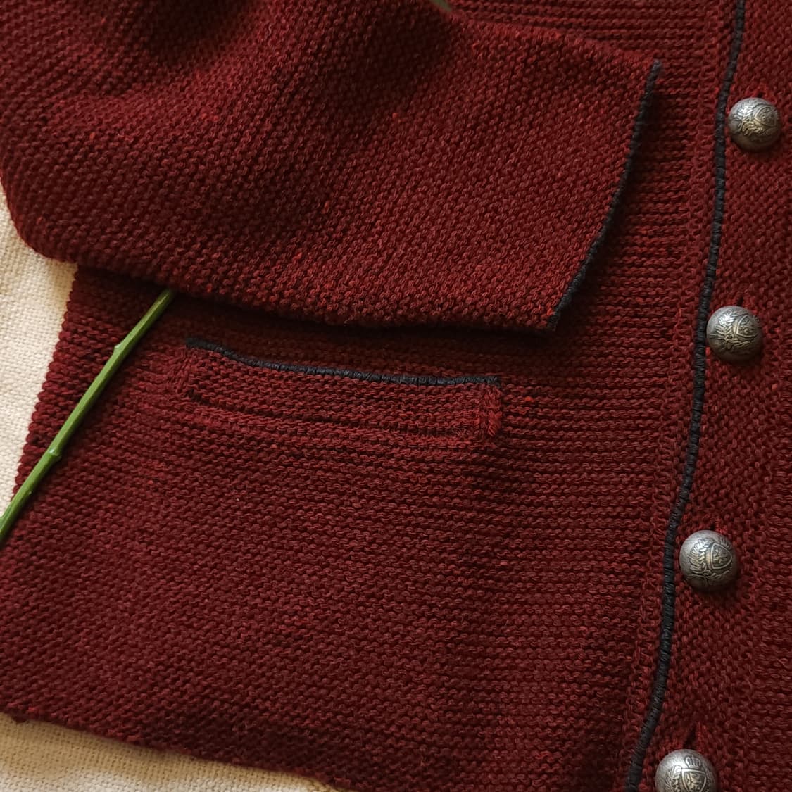 90s 프렌치 울 니트 가디건 오스트리아 티롤 자켓 헤비울 스웨터 xl 상품이미지8