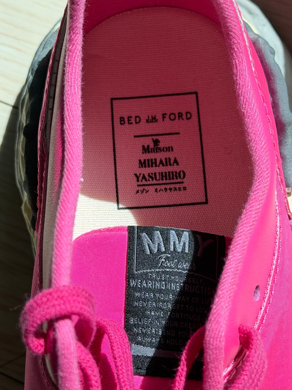 메종 미하라 야스히로 x 베드 J.W. 포드 조지 핑크 스니커즈 상품이미지7