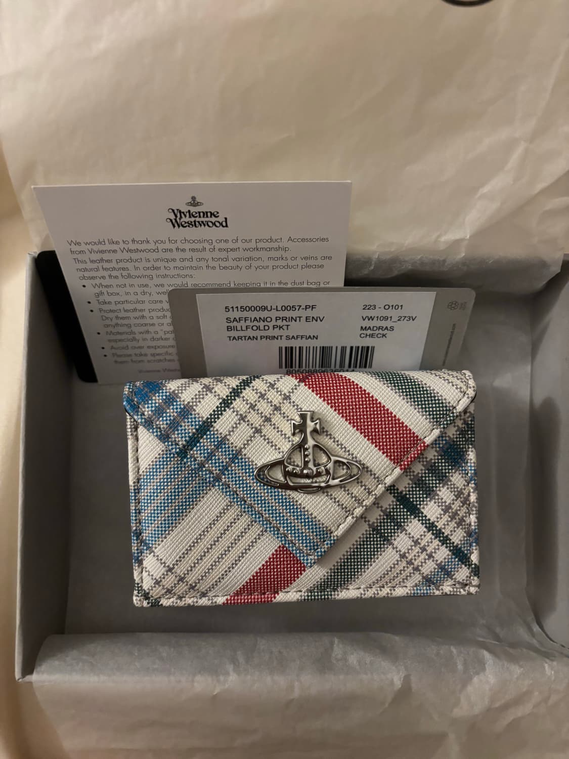 비비안웨스트우드 체크지갑 상품이미지1