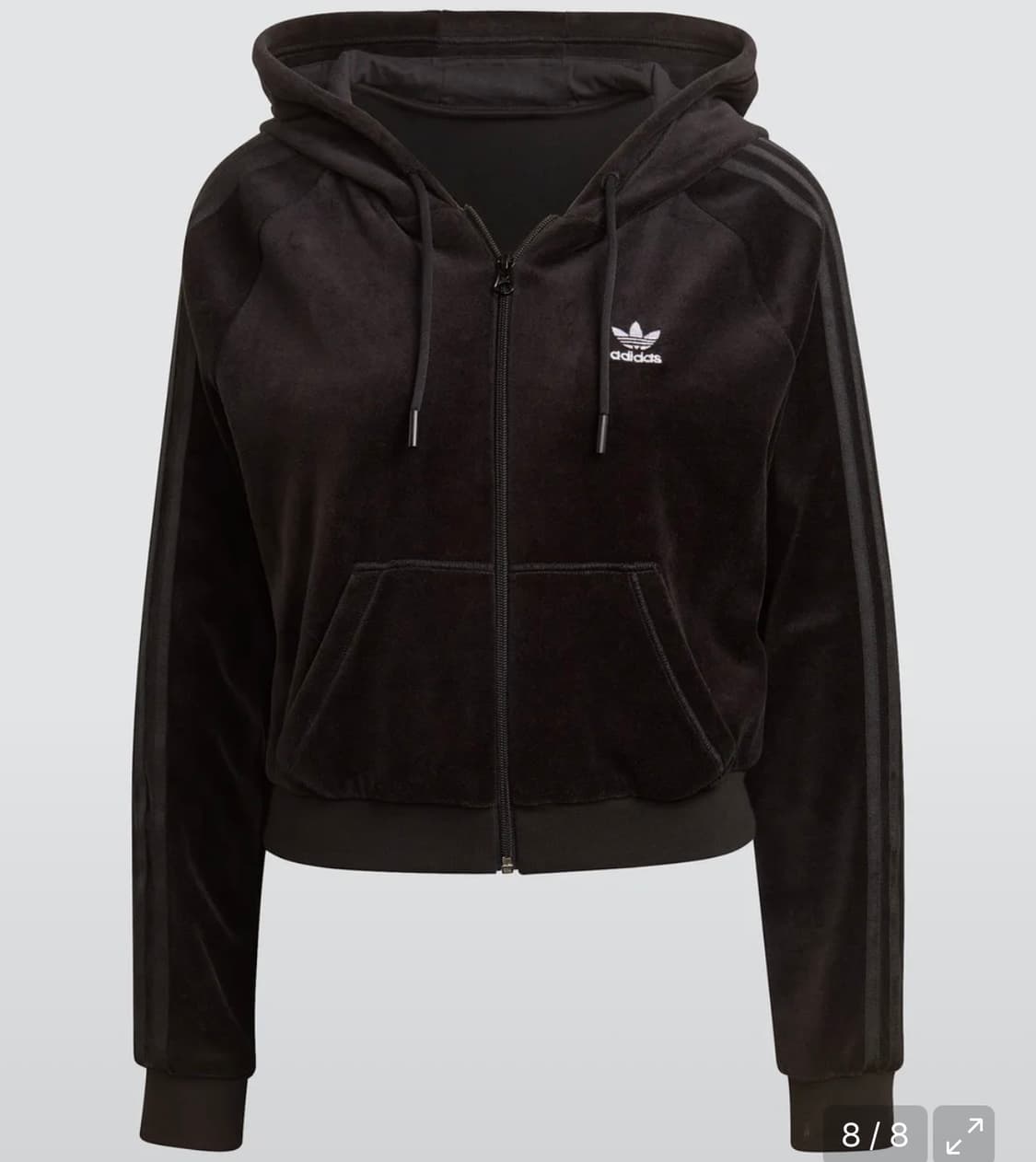 아디다스 벨벳 후드집업 조거팬츠 셋업 상품이미지3