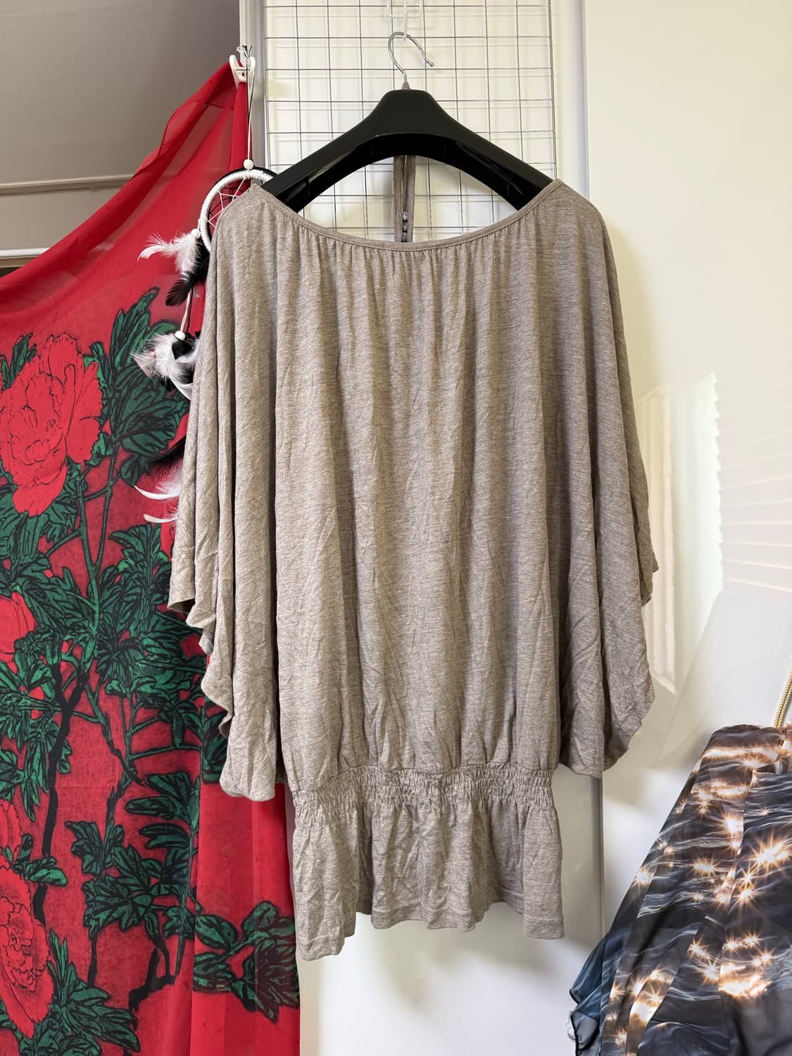 빈티지 히피 보헤미안 홀터넥 케이프 블라우스 티셔츠 상품이미지4