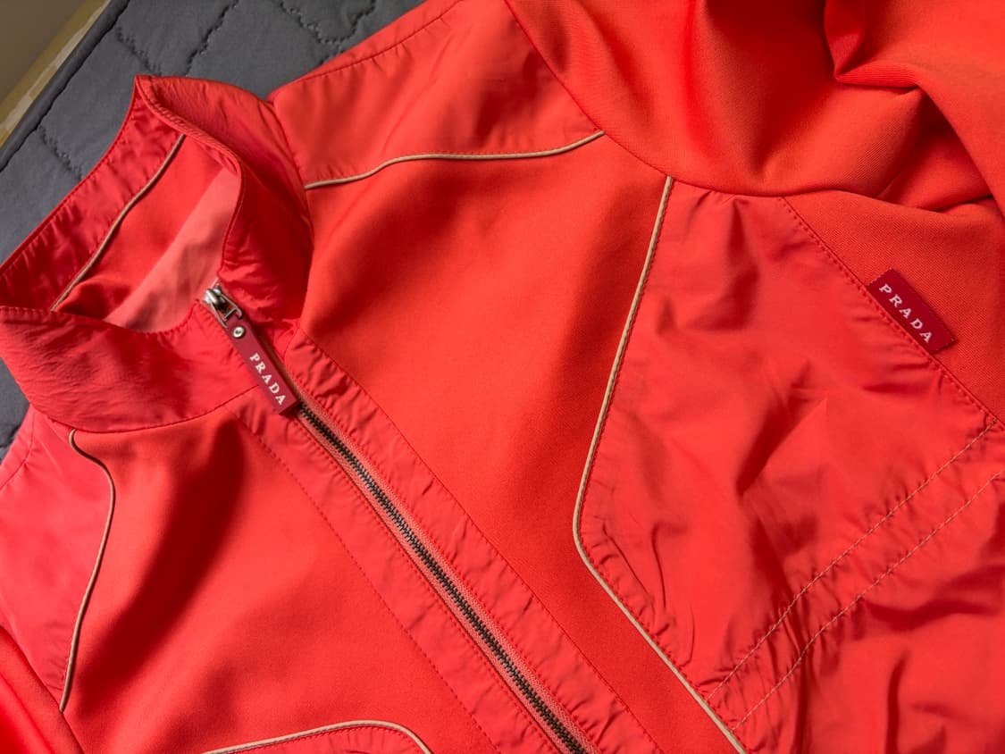 [M] 프라다 스포츠 집업 자켓 오렌지 상품이미지4