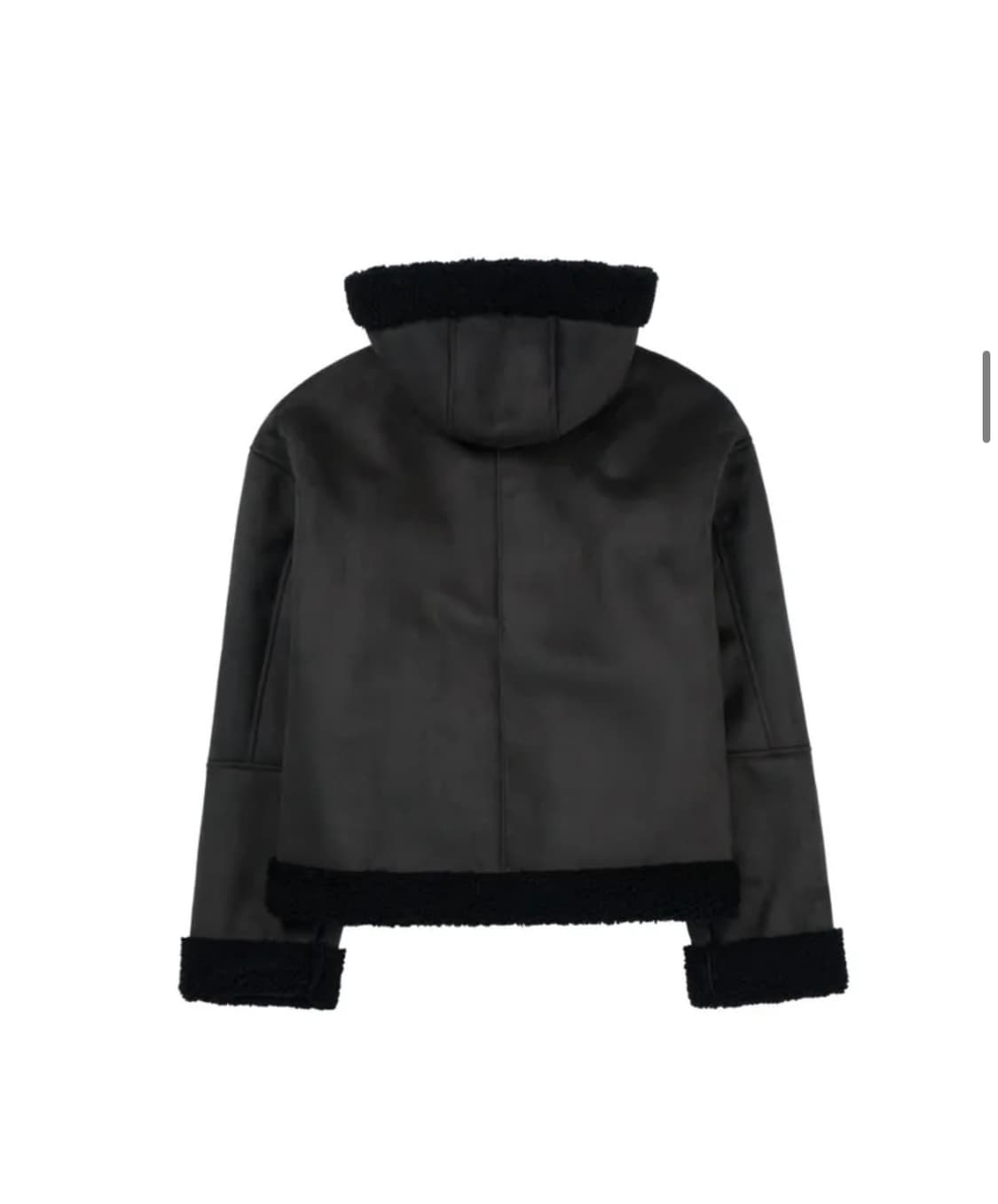 레더리 무스탕 후디 더플 자켓 [CHARCOAL] 판매 상품이미지9