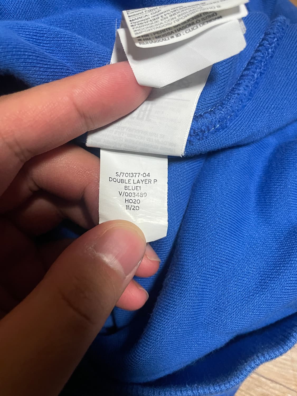 이지갭 퍼펙트후드 블루 M 상품이미지3