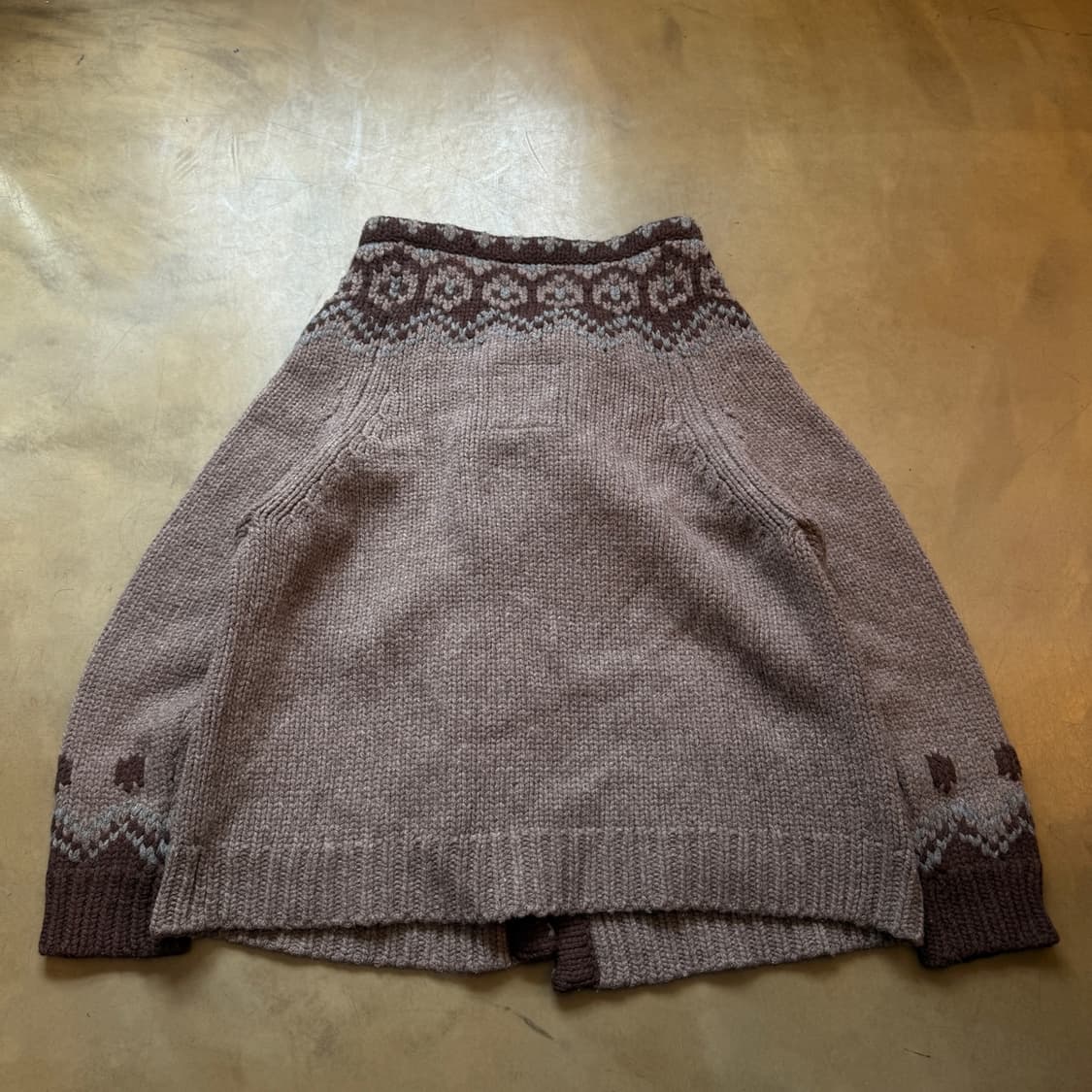 2010 사스콰치 패브릭스 에스닉 헤비울 핸드니트 케이프 가디건 상품이미지4