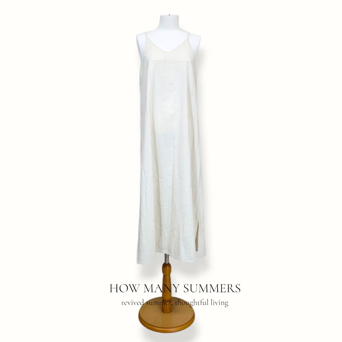 GRL 린넨 혼방 롱 원피스 L 화이트 백리본 뷔스티에 트임 상품이미지1