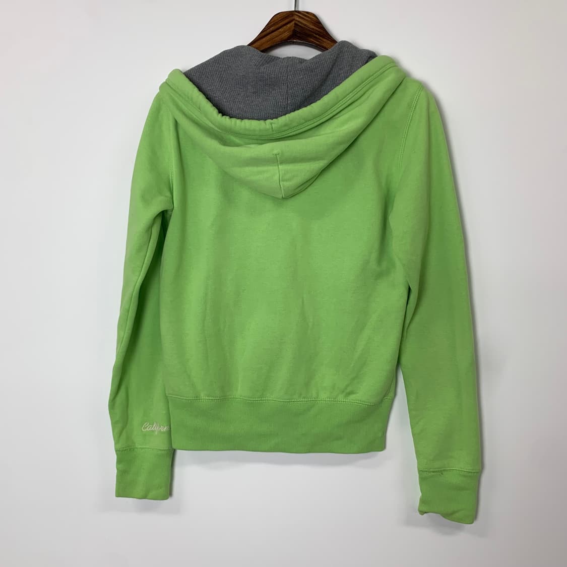 후아유 y2k 와투케 연두색 후드집업 상품이미지3