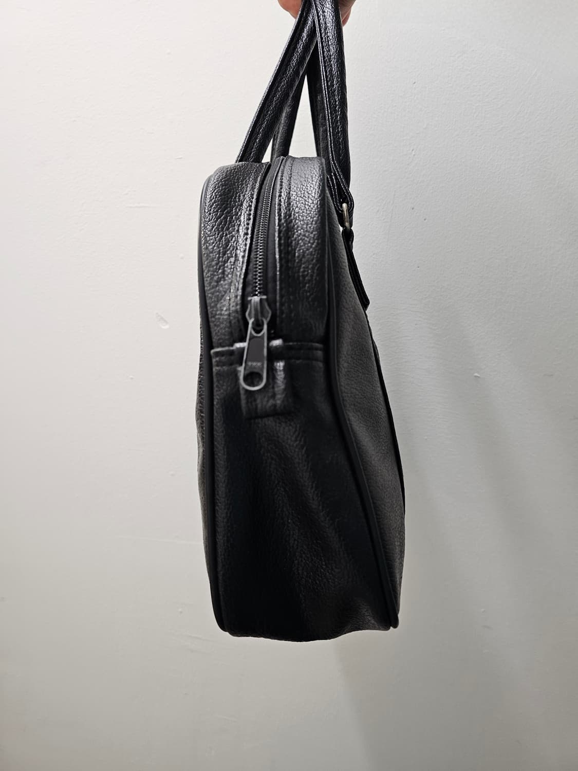 Maruem 블랙 레더 토트백 상품이미지5