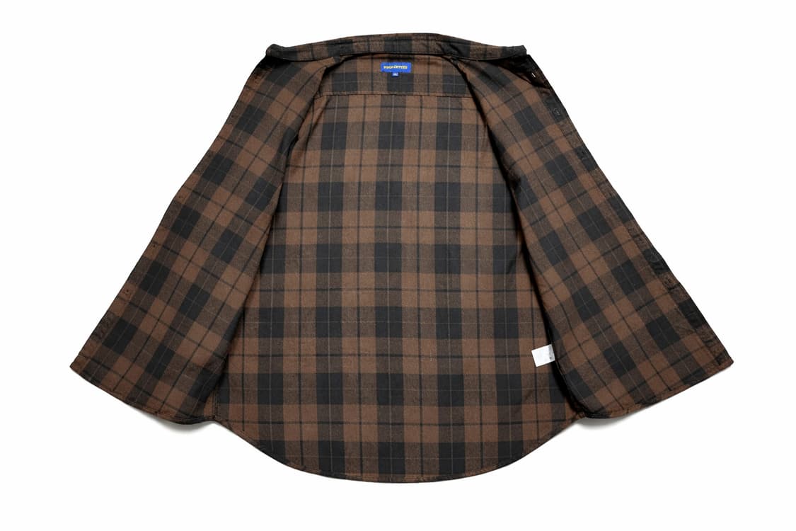 JPN 일본빈티지 y2k 워크웨어 오버핏 플란넬 브라운 빅 체크 셔츠 상품이미지3
