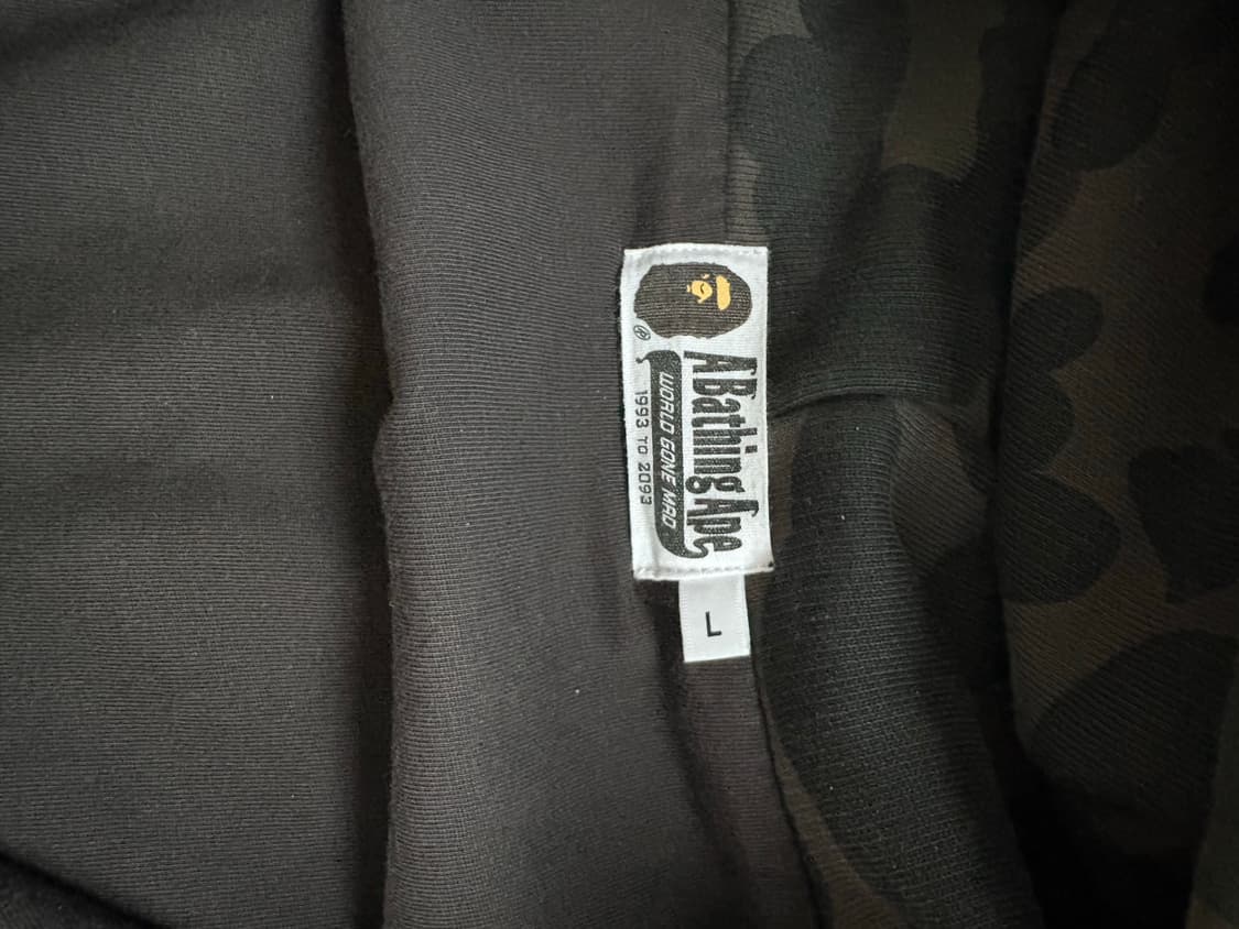  베이프 퍼스트 카모 헤비워시 후드집업 상품이미지5