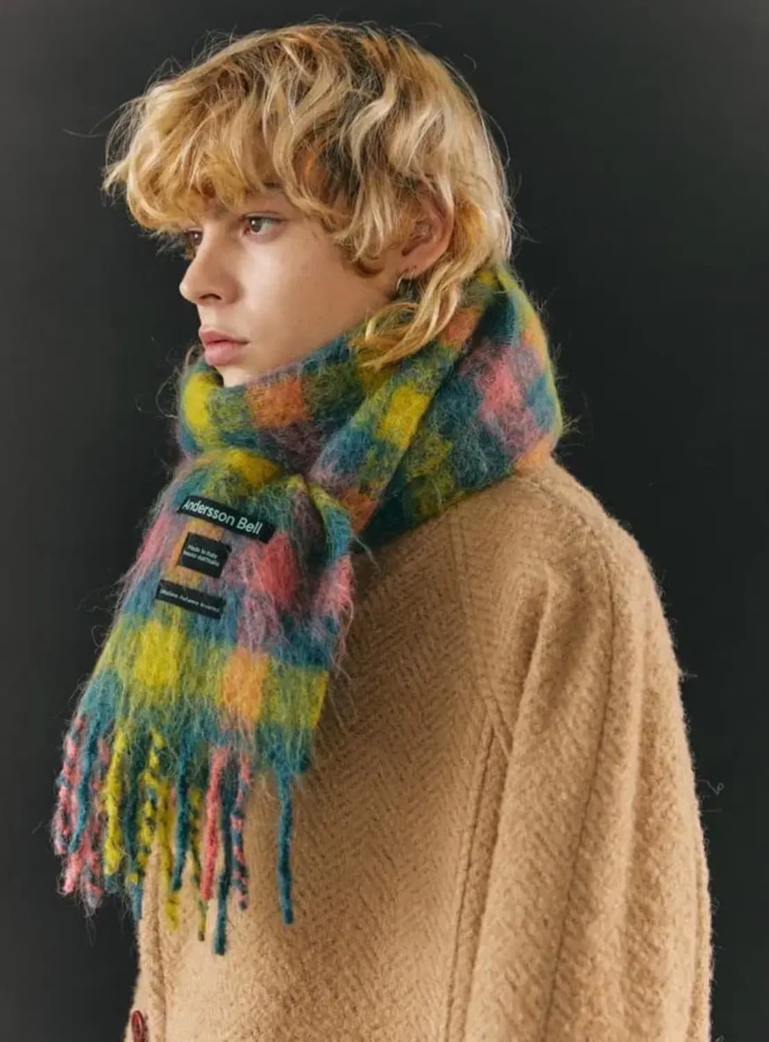 앤더슨벨 베네토 체크 머플러  상품이미지1