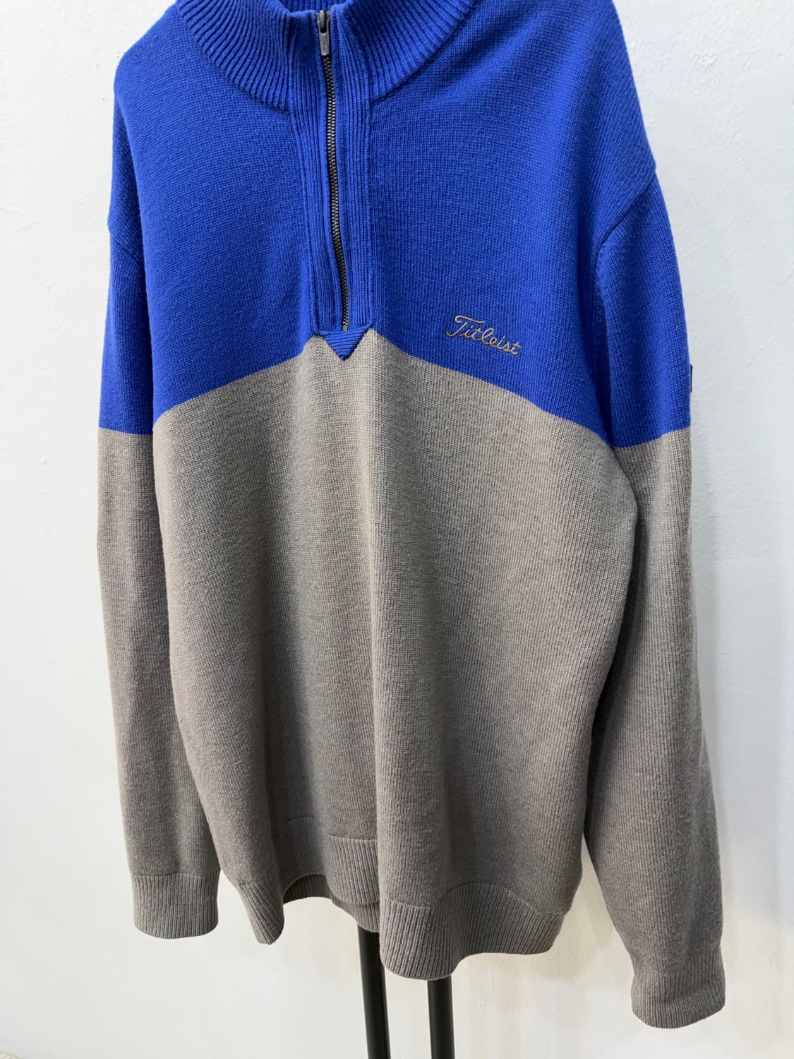 정품) 타이틀리스트 남성 하프넥 방풍니트 XXL 상품이미지3