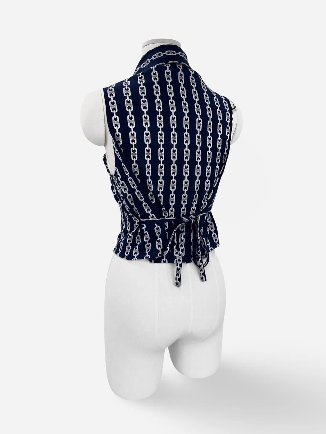 CELINE Chain Pattern Sleeveless Blouse 상품이미지2