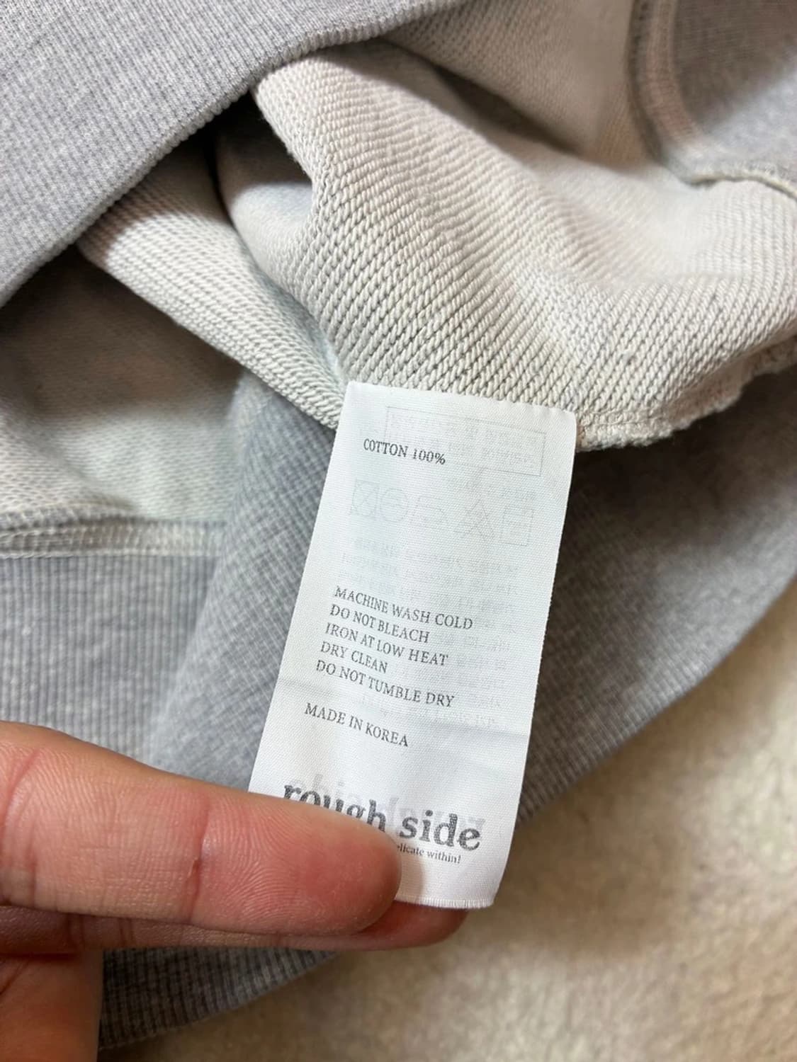 러프사이드 A/W 오버핏 헤비코튼 맨투맨 PN6860 상품이미지8