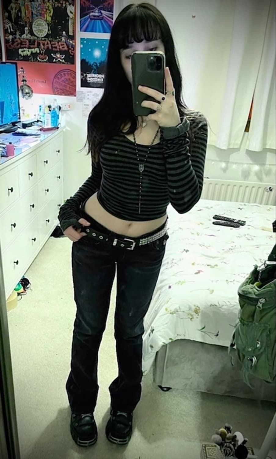 차콜 버튼 크롭 가디건 탑 상품이미지3