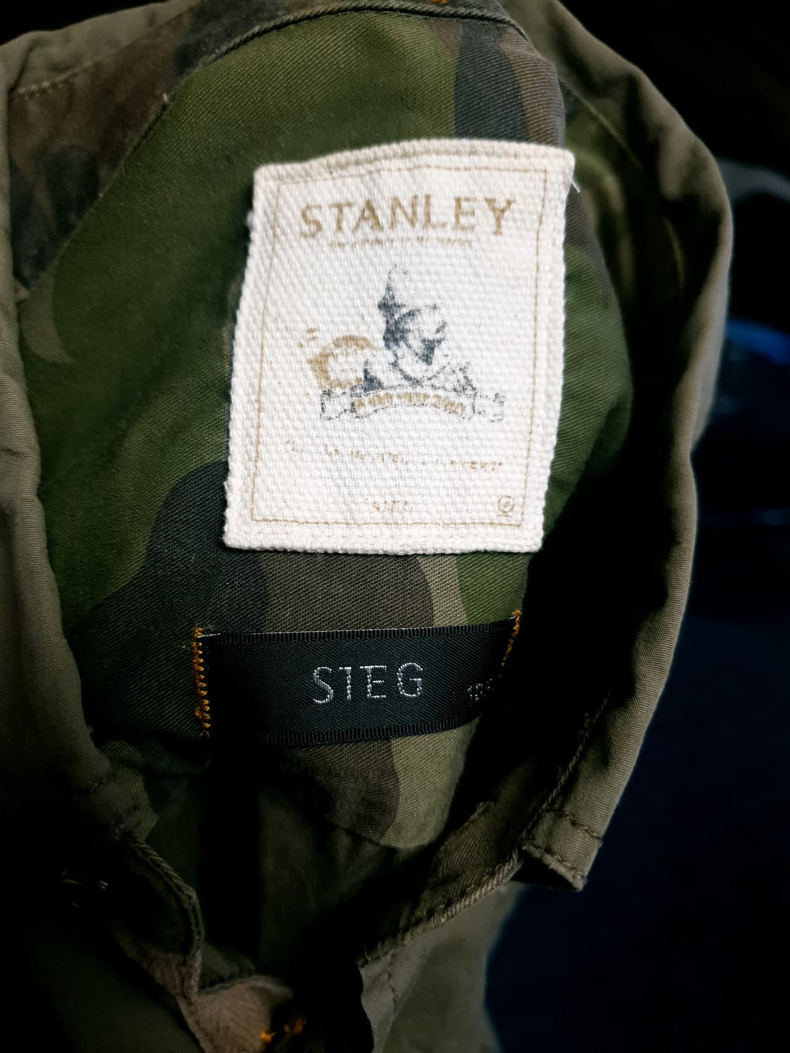 (빈티지) 스탠리 지이크 버튼다운 밀리터리 더블포켓 셔츠 올리브(105) 상품이미지4