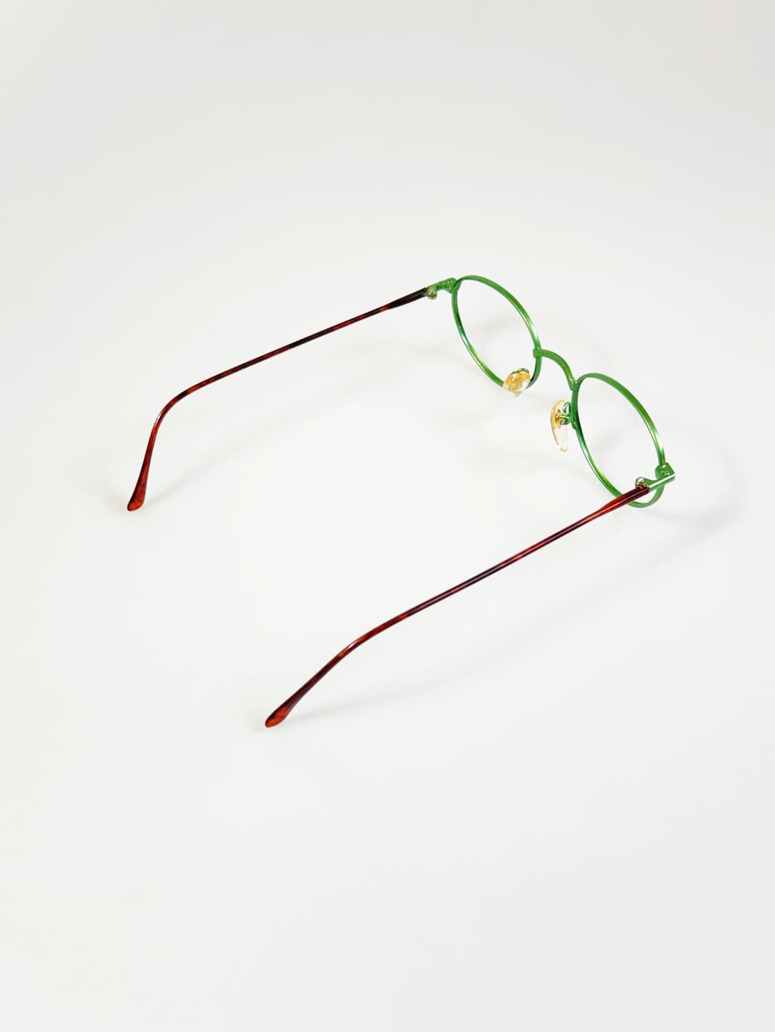 90s EYE WORLD 그린 슬림 오벌 메탈 빈티지 안경 상품이미지4