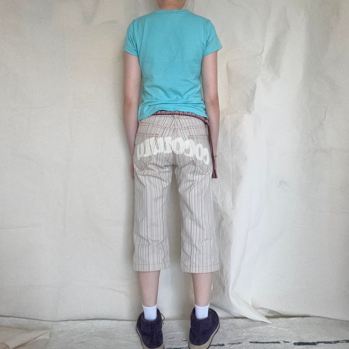 Cocolulu Stripe Cropped Denim Jeans 상품이미지4
