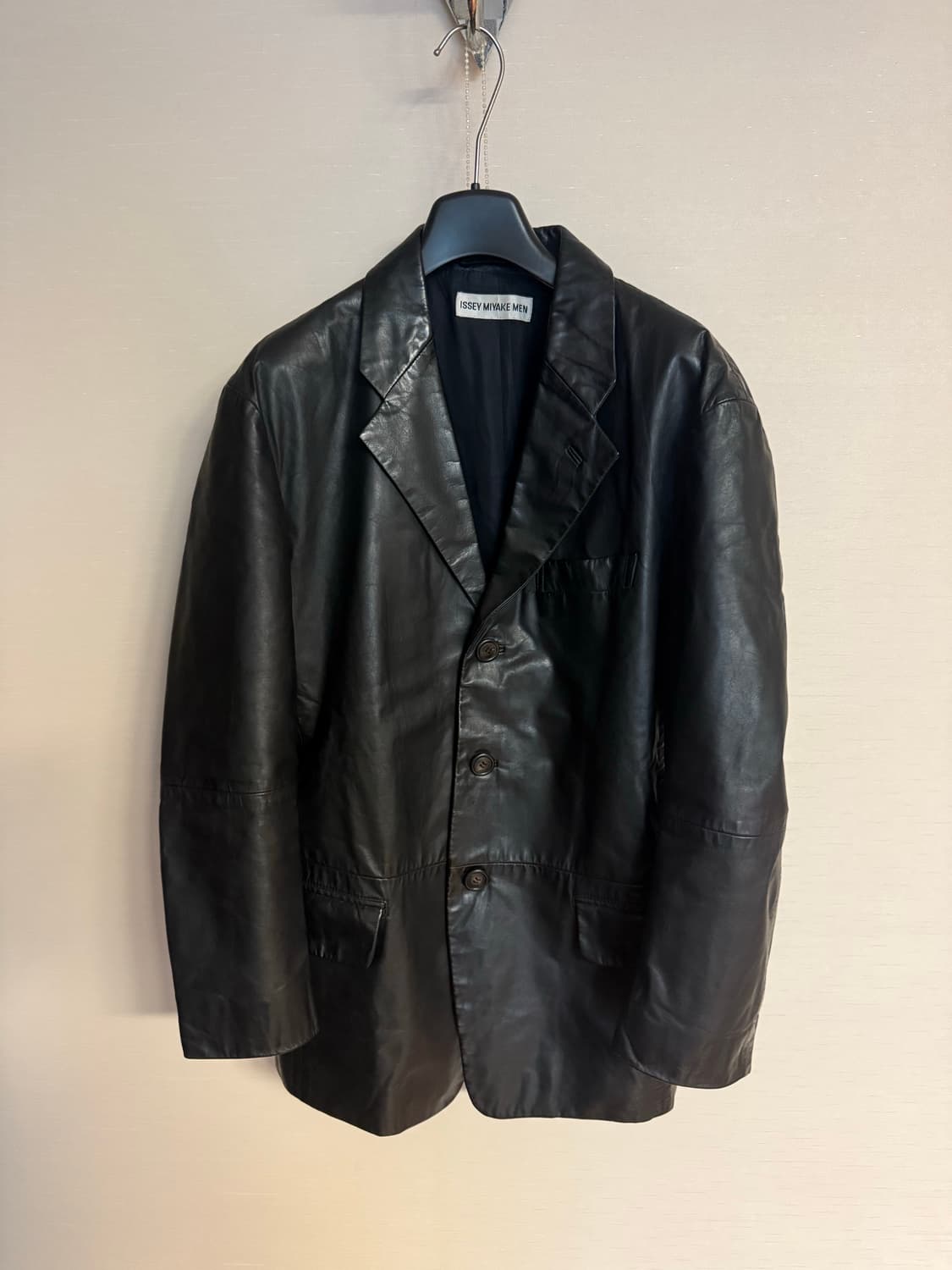 이세이미야케맨 레더 자켓 상품이미지1