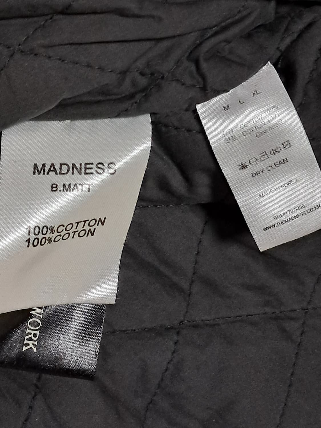 MADNESS 패딩 봄버자켓 XL 상품이미지10