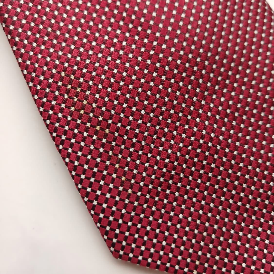 제냐 실크 레드 마이크로 패턴 넥타이 8.7cm A등급 A18570
 상품이미지5