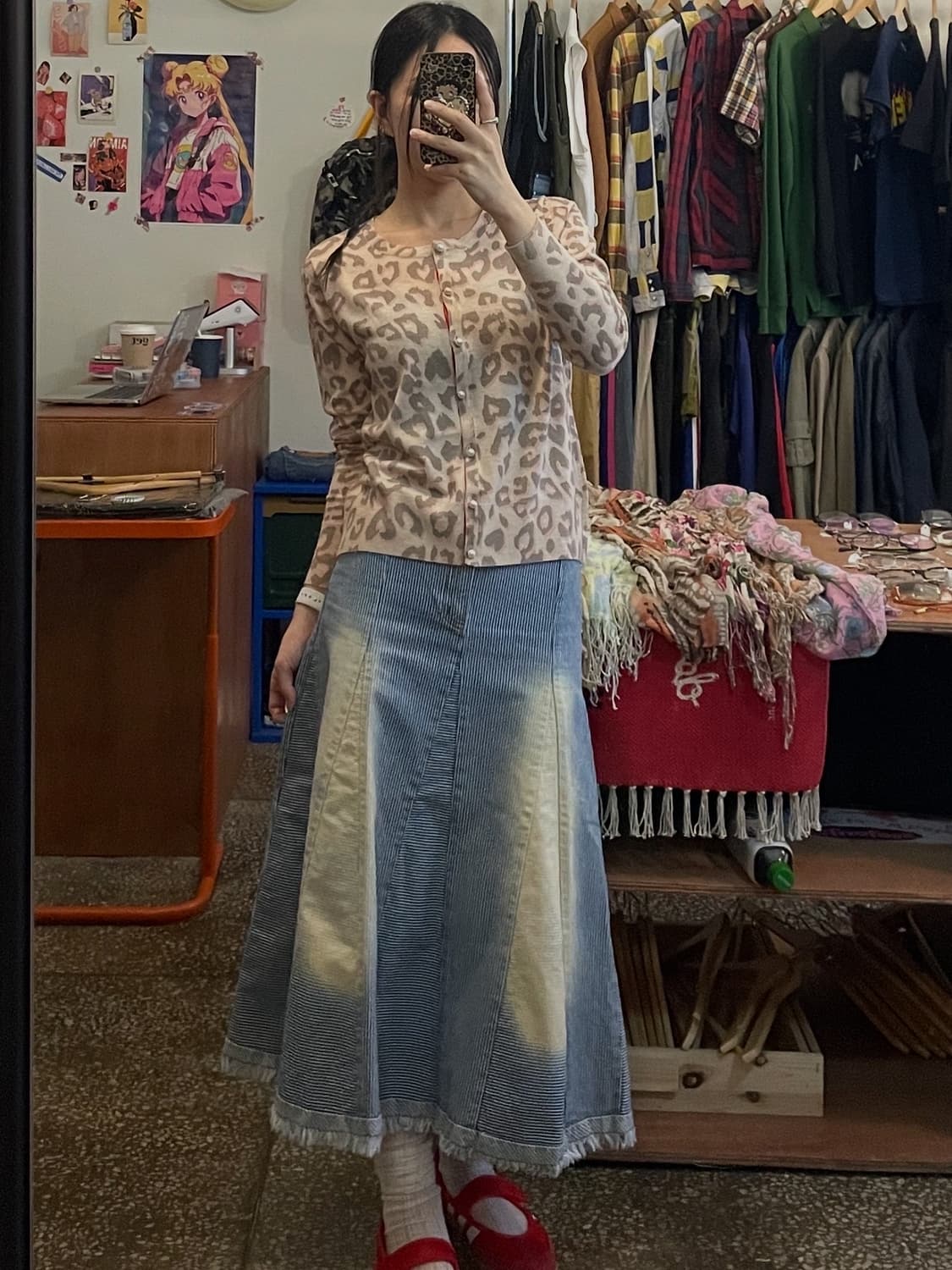 데님 플레어 롱스커트 [무배] 상품이미지2