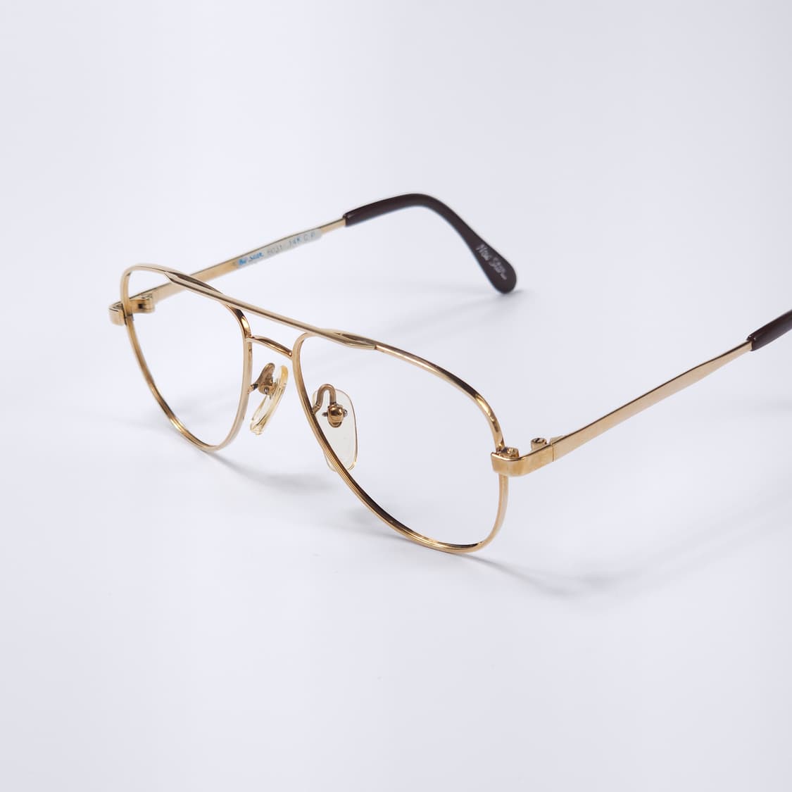 14K 도금 90년도 데드스탁 투브릿지 안경 상품이미지2